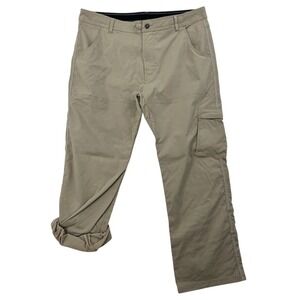 prAna Zion Convertible Pants Men's Size XL 37 x 29 Stretch Hiking Yoga Snap Cuff